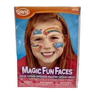 Temporary Tattoos ~ Glitter Rainbow Face Magic Fun Faces